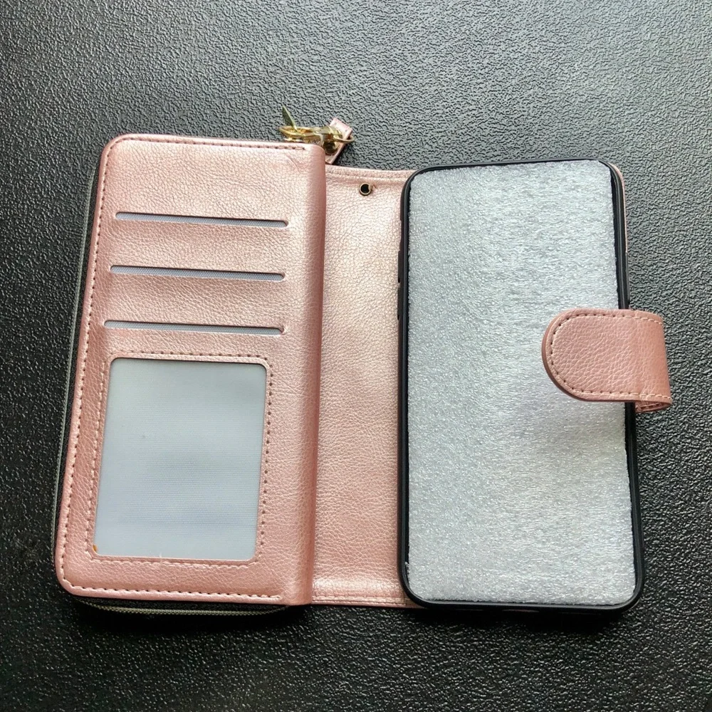 Pink Phone Case with Wristlet Strap
